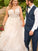 Plus Straps Applique Tulle A-Line/Princess Floor-Length Spaghetti Sleeveless Size Wedding Dresses
