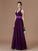Floor-Length Sleeveless Halter A-Line/Princess Sash/Ribbon/Belt Chiffon Bridesmaid Dresses