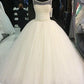 Tulle Beading Ball Gown Sleeveless Scoop Floor-Length Wedding Dresses