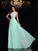 High Applique Sleeveless A-Line/Princess Neck Long Chiffon Dresses