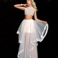 Sleeveless Tulle Applique A-Line/Princess Long Scoop Two Piece Dresses