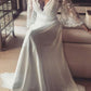 Sash/Ribbon/Belt Sleeves V-neck Train A-Line/Princess Long Court Lace Wedding Dresses