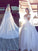 Gown Chapel Ball V-neck Tulle Sleeveless Train Wedding Dresses