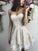 A-Line/Princess Sweetheart Applique Lace Sleeveless Short/Mini Homecoming Dress