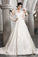 Long Applique Beading Sleeves Long A-Line/Princess Satin Wedding Dresses