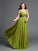 Chiffon Straps Long A-Line/Princess Sleeveless Rhinestone Plus Size Dresses