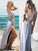 Jewel Lace Floor-Length Sleeveless A-Line/Princess Satin Two Piece Dresses