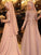 High A-Line/Princess Sleeves Long Floor-Length Neck Beading Chiffon Dresses