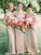 Floor-Length Short Sleeves Bateau Sheath/Column Sequins Bridesmaid Dresses