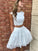 Sleeveless Scoop Lace A-Line/Princess Lace Short/Mini Homecoming Dresses