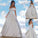 Court Gown Ball Sleeveless Off-the-Shoulder Ruffles Satin Train Wedding Dresses