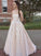 A-Line/Princess Strapless Floor-Length Sleeveless Applique Tulle Dresses
