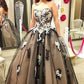 Applique Sweetheart Gown Ball Sleeveless Floor-Length Tulle Dresses