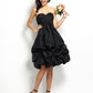 Bowknot A-Line/Princess Short Sweetheart Sleeveless Taffeta Bridesmaid Dresses