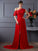 Applique A-Line/Princess One-Shoulder Sleeveless Long Chiffon Dresses