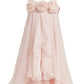 Tea-Length Chiffon Sleeveless Straps A-Line/Princess Hand-Made Flower Flower Girl Dresses