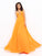 Rhinestone A-line/Princess V-neck Sleeveless Long Chiffon Dresses