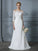 Sweep/Brush Sleeves Off-the-Shoulder 1/2 Train Trumpet/Mermaid Chiffon Wedding Dresses