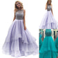 Sleeveless Gown Scoop Floor-Length Ball Beading Organza Dresses