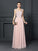 Applique Straps Sleeveless A-Line/Princess Long Chiffon Dresses