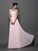 Scoop Sleeveless A-Line/Princess Beading Long Chiffon Dresses
