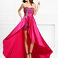 High Sweetheart Low Beading Elastic A-Line/Princess Sleeveless Woven Satin Dresses