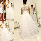 Lace Sleeveless Scoop Ball Gown Floor-Length Wedding Dresses