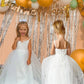 Lace Straps Gown Ball Sleeveless Floor-Length Tulle Flower Girl Dresses