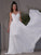 Applique Chiffon V-neck Sleeveless Sweep/Brush A-Line/Princess Train Wedding Dresses