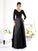 Sleeves 3/4 of V-neck Satin A-Line/Princess Mother Beading Long the Bride Dresses