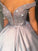 Beading Ball Gown Satin Off-the-Shoulder Sleeveless Floor-Length Dresses