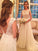 Train Chiffon A-Line/Princess Scoop Sweep/Brush Sleeveless Wedding Dresses