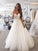 Floor-Length A-Line/Princess Sleeveless Lace Sweetheart Tulle Wedding Dresses