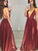 Spaghetti Chiffon Sleeveless Straps A-Line/Princess Floor-Length Ruched Dresses