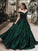 Sleeveless Gown Floor-Length Ball Off-the-Shoulder Lace Satin Dresses