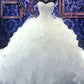 Sequin Ball Sweetheart Chapel Gown Train Sleeveless Beading Organza Wedding Dresses