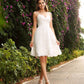 A-Line/Princess Straps Spaghetti Applique Sleeveless Short Lace Wedding Dresses