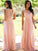 Applique A-Line/Princess Scoop Sleeveless Floor-Length Chiffon Dresses