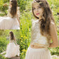 A-Line/Princess Sleeveless Floor-Length Sequin Chiffon Scoop Flower Girl Dresses