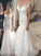 Chapel Sleeveless Trumpet/Mermaid Applique Off-the-Shoulder Tulle Train Wedding Dresses