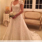 Short Sweetheart Sleeves Court A-Line/Princess Train Lace Wedding Dresses