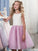 Lace Tulle Scoop Sleeveless Knee-Length A-Line/Princess Flower Girl Dresses