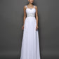 Sleeveless A-Line/Princess Long Beading Straps Chiffon Wedding Dresses