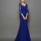 Chiffon Trumpet/Mermaid Mother Sweetheart of Ruched 3/4 Long Sleeves the Bride Dresses