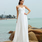 Long Sweetheart Chiffon Beading A-Line/Princess Sleeveless Beach Wedding Dresses