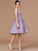Sleeveless Short/Mini Ruched Halter A-Line/Princess Chiffon Bridesmaid Dresses