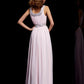 Beading A-Line/Princess Sleeveless Scoop Long Chiffon Dresses