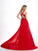 Halter Sleeveless A-Line/Princess Long Chiffon Dresses