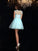A-Line/Princess Elastic Sleeveless High Neck Short Woven Satin Dresses