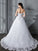 Strapless Court Sleeveless Gown Train Ball Organza Wedding Dresses